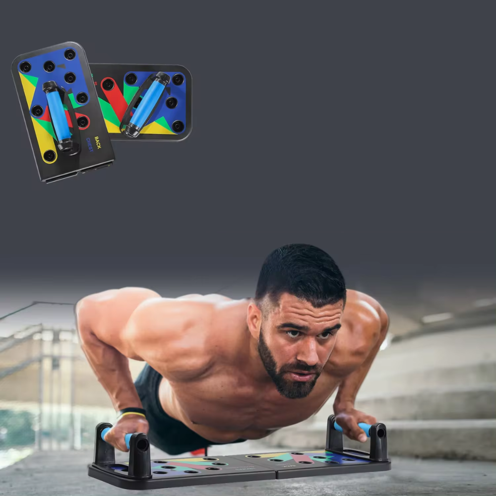 Planche de Musculation Push Up 9 en 1 64cm Noir Planche de Musculation Push Up 9 en 1 64cm Noir
