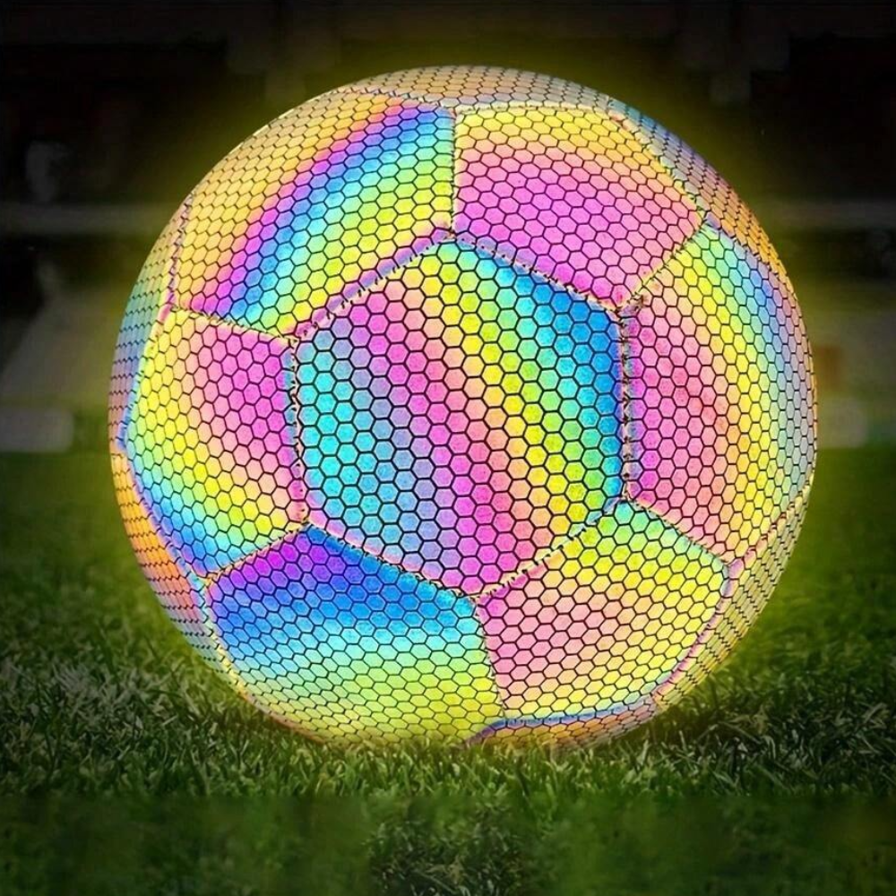 Football brillant réfléchissant holographique lueur dans l'obscurité Football brillant réfléchissant holographique lueur dans l'obscurité